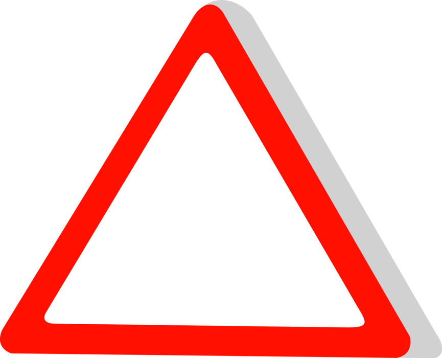Vector Illustration of European Union EU Traffic Highway Road Sign, Yield