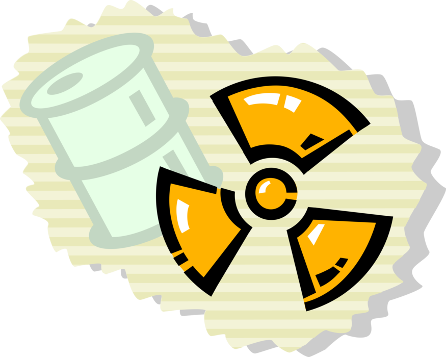 Vector Illustration of Nuclear Fallout Radioactive Radiation Symbol