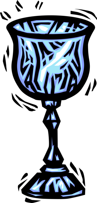 Vector Illustration of Crystal Chalice Goblet Wine Glass Cup