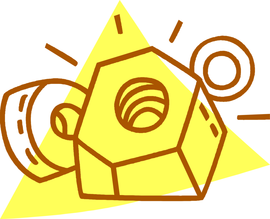 Vector Illustration of Nut and Bolt Threaded Fastener Related to Screws