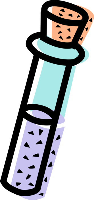 Vector Illustration of Science Laboratory Glassware Test Tube used in Scientific Experiments