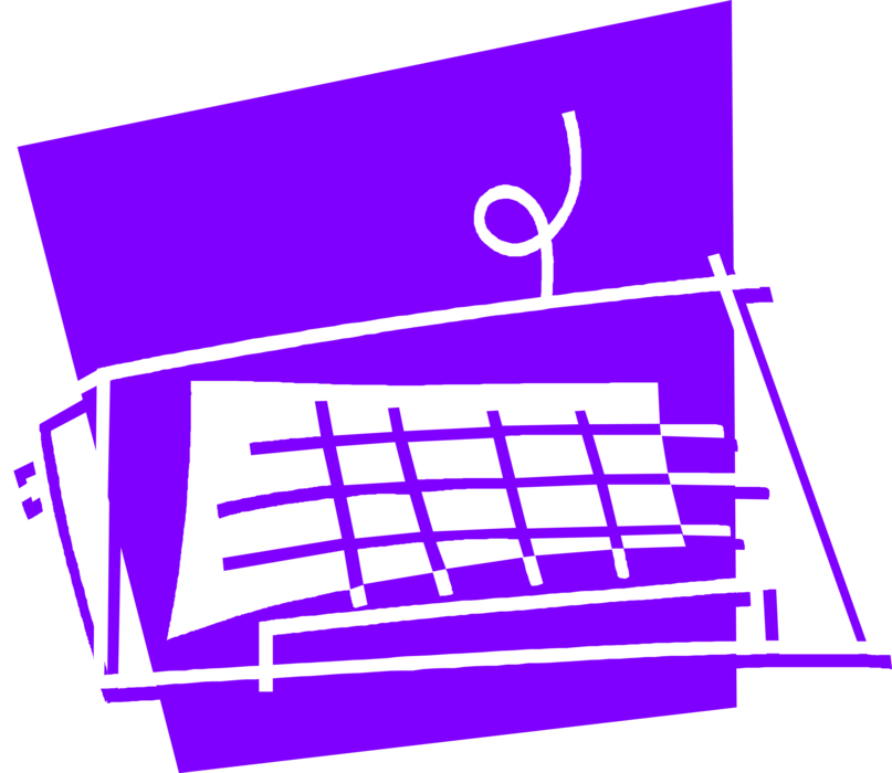 Vector Illustration of Personal Computer Keyboard Device for Input of Alphanumeric Data into Computers