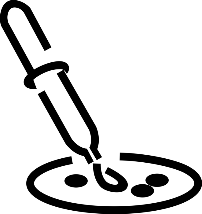 Vector Illustration of Medical Research Eye Droppers used to Transfer Small Quantities of Liquids