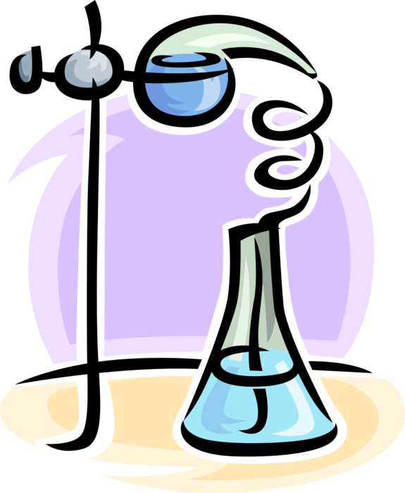 Vector Illustration of Laboratory Beaker Glassware for Stirring, Mixing and Heating Liquids