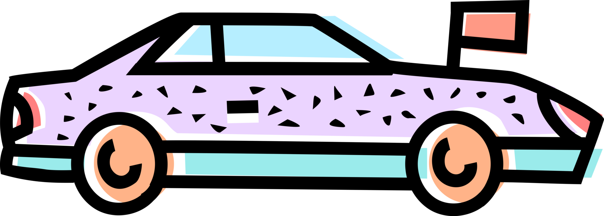 Vector Illustration of Automobile Motor Vehicle Car Transportation