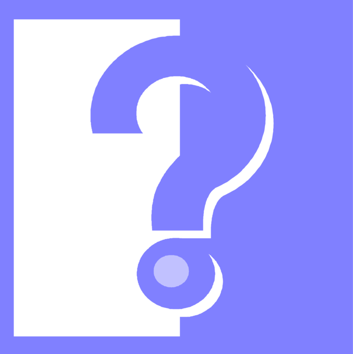 Vector Illustration of Question Mark Punctuation Interrogation Point, Query, or Eroteme