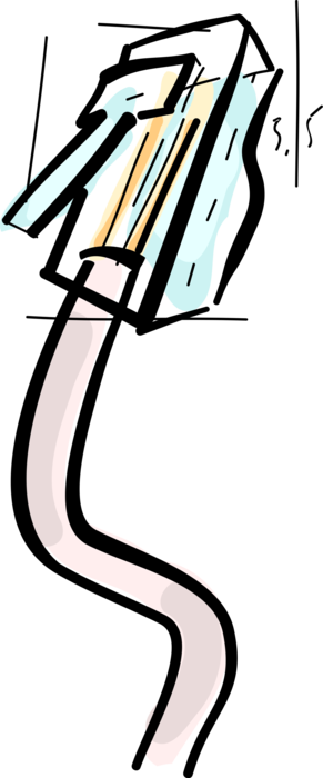 Vector Illustration of Telephone Wire Cable Connector