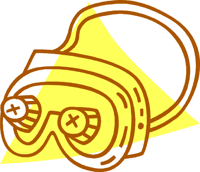 Vector Illustration of Protective Eyewear Safety Goggles