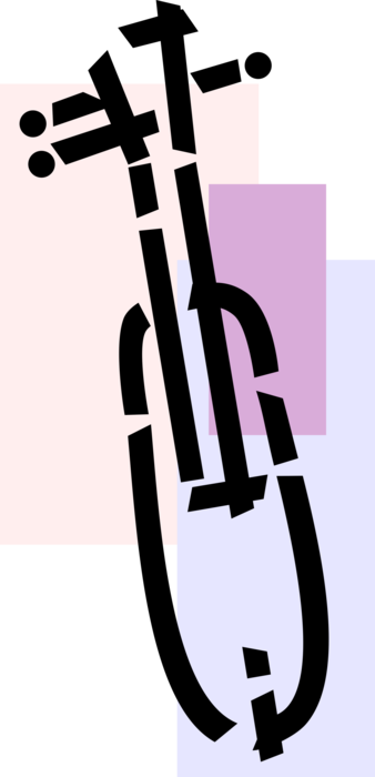 Vector Illustration of Japanese Shanisen Three-Stringed Musical Instrument