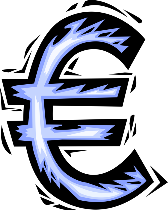 Vector Illustration of Euro Symbol Official Currency Sign of Eurozone in European Union