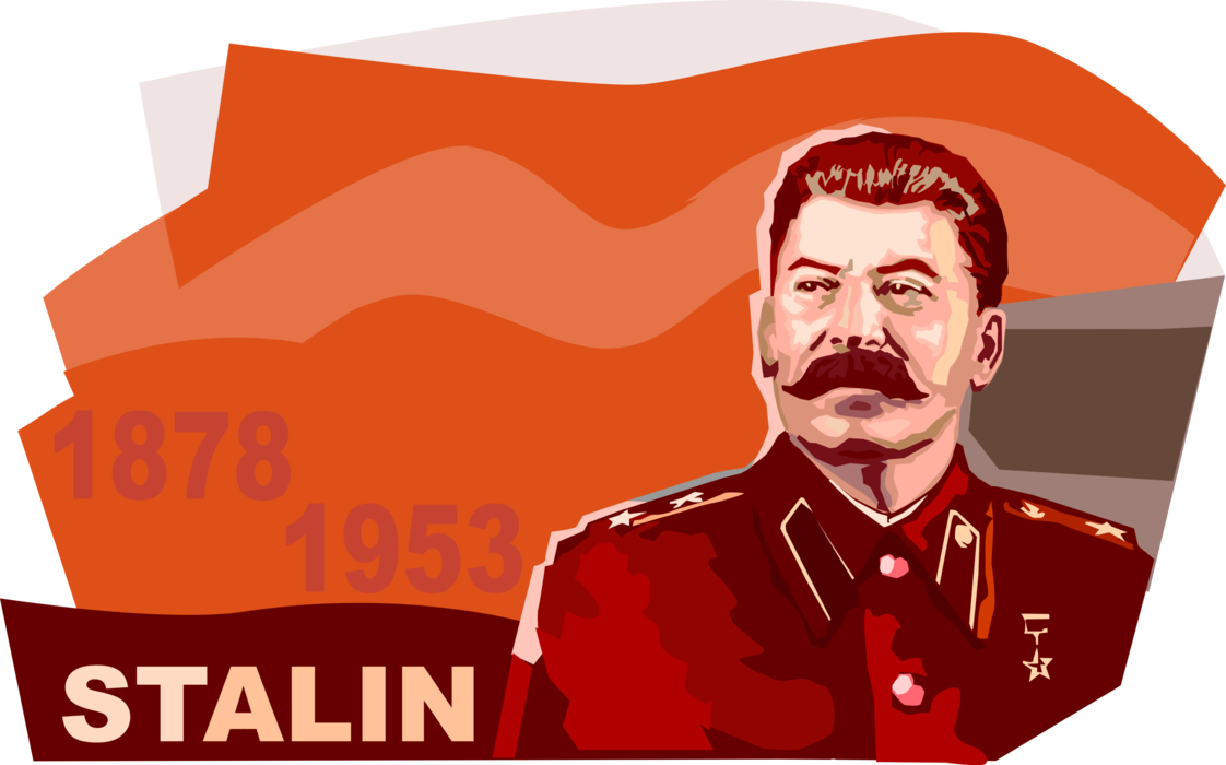 Vector Illustration of Joseph Stalin, Russian Dictator Leader of the Soviet Union