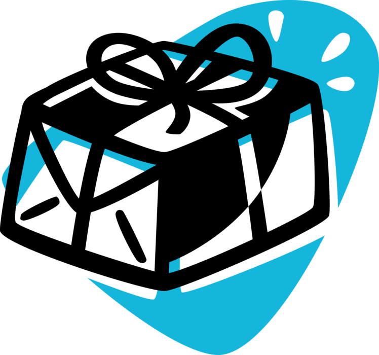 Vector Illustration of Gift Wrapped Birthday Present