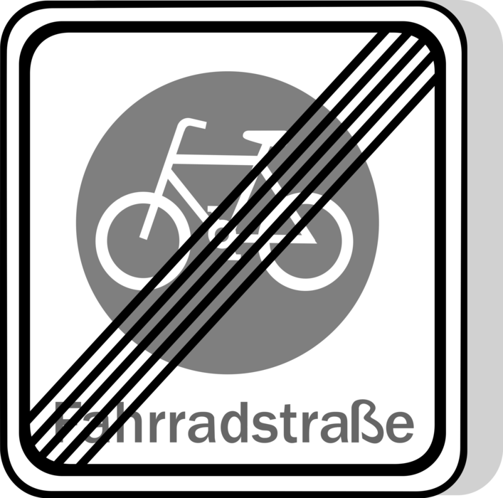Vector Illustration of European Union EU Traffic Highway Road Sign, Cyclists Prohibited