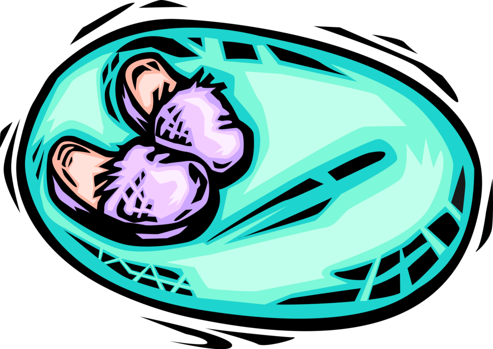 Vector Illustration of Slip-On Bedroom Slippers Footwear