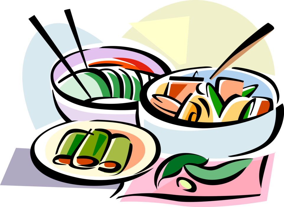 Vector Illustration of Korean Cuisine Kimchi