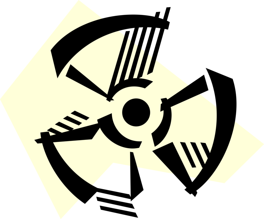 Vector Illustration of Nuclear Fallout Radioactive Radiation Symbol
