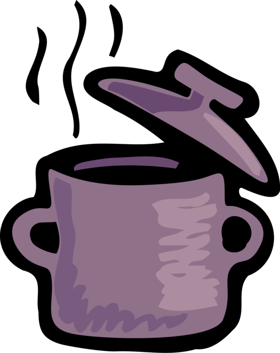 Vector Illustration of Kitchen Kitchenware Cooking Pot Saucepan
