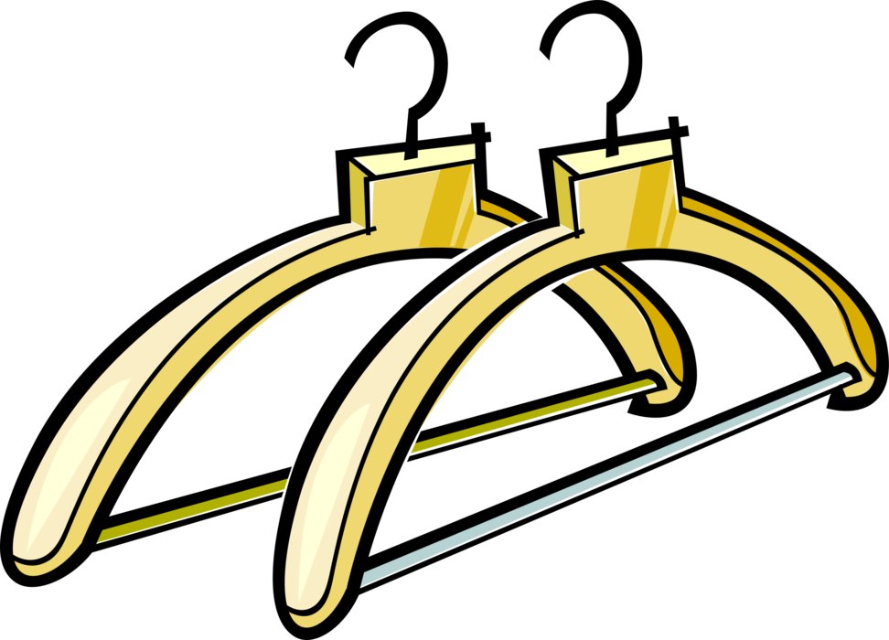 Vector Illustration of Clothes Hanger or Coat Hangers