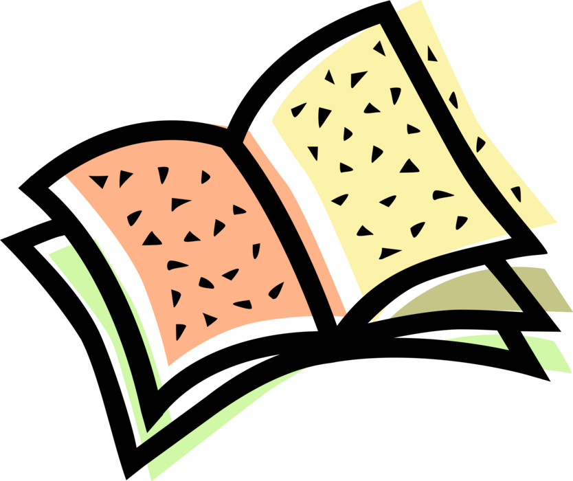 Vector Illustration of Books as Printed Works of Literature Fiction or Nonfiction Borrowed from Lending Library