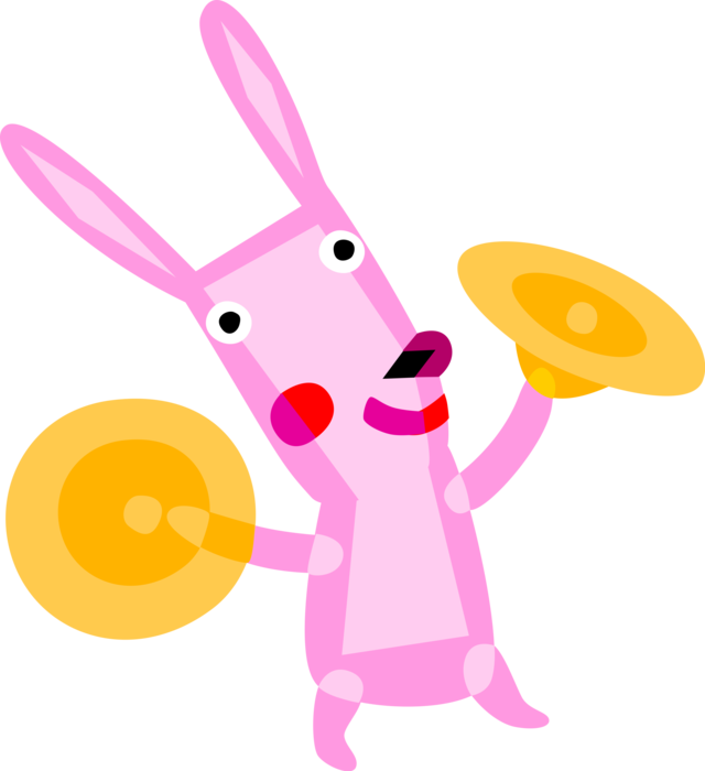 Vector Illustration of Pascha Easter Bunny Rabbit Folkloric Figure Symbol of Easter