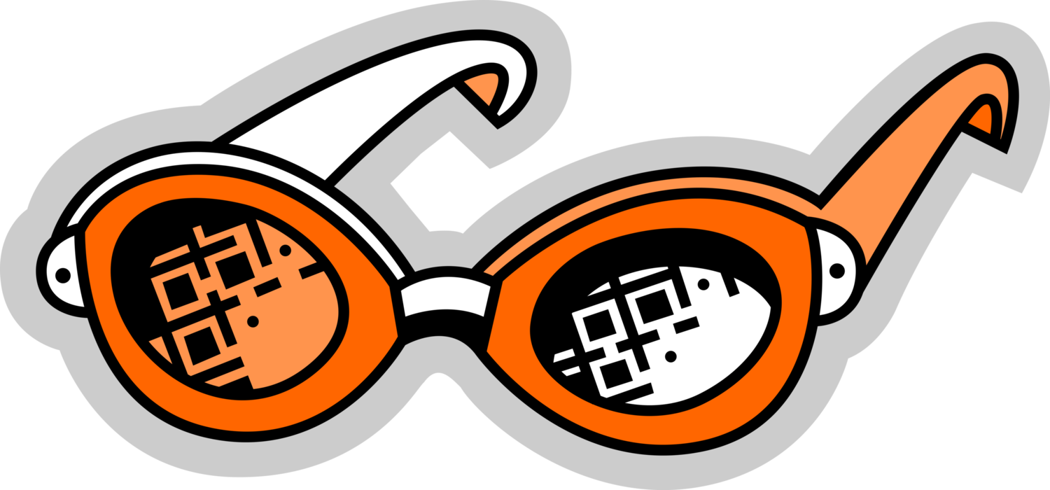 Vector Illustration of Reading Glasses Eyeglasses to Aid Vision
