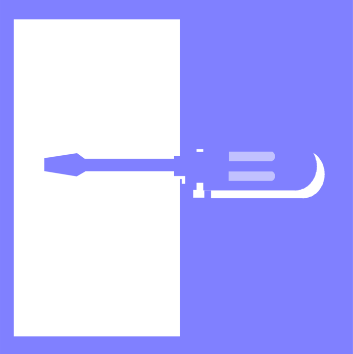 Vector Illustration of Screwdriver Tool for Driving or Removing Screws