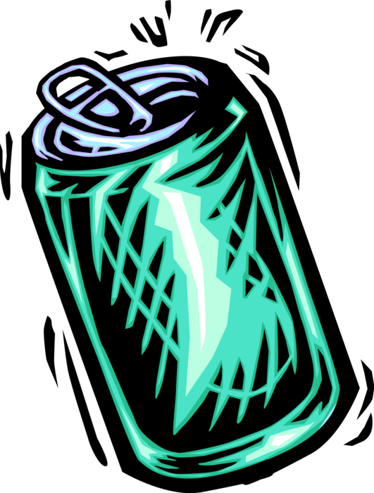 Vector Illustration of Soda Pop Soft Drink Refreshment Aluminum Can