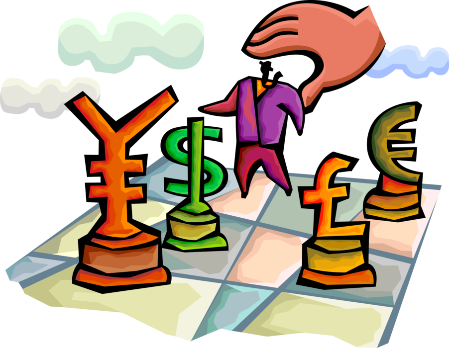 Vector Illustration of Businessman is Management Pawn in Strategic Game of Opening New Foreign Markets for of Opportunity