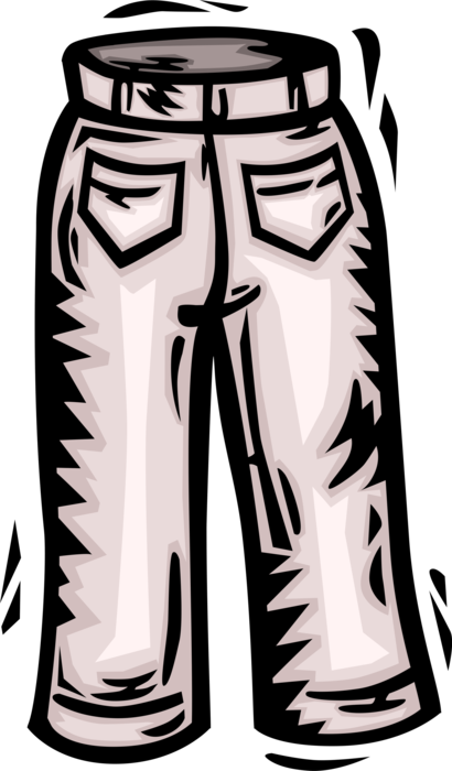 Vector Illustration of Clothing Pants or Trouser Garment Covers Both Legs