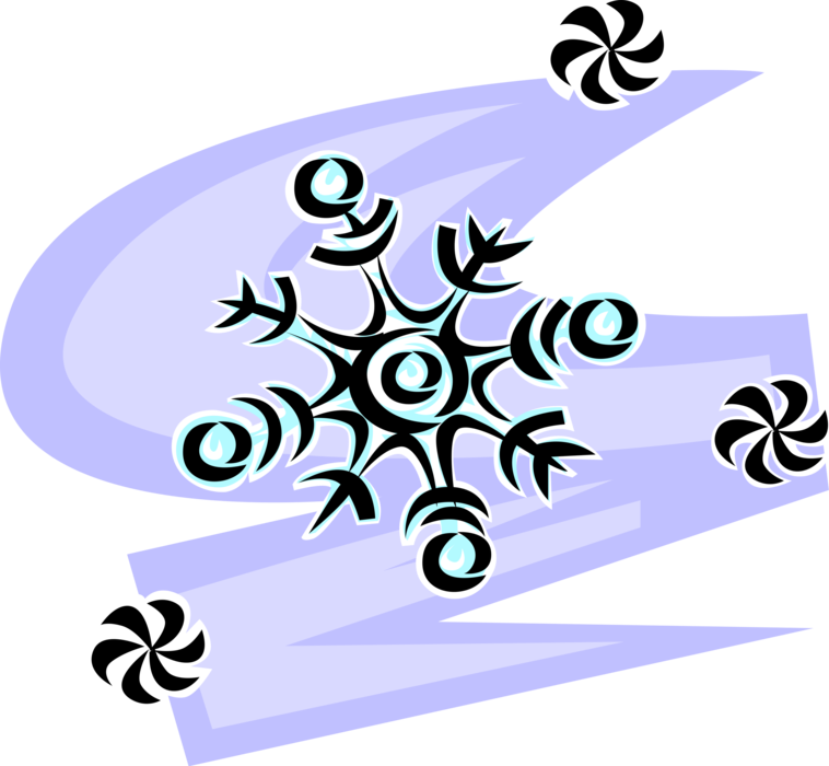 Vector Illustration of Snowflake Snow Ice Crystals