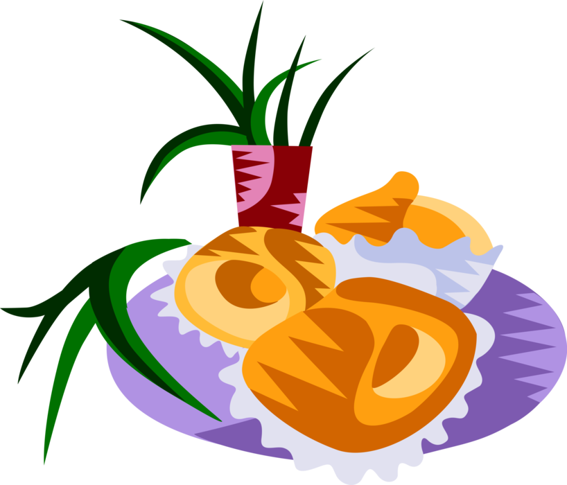 Vector Illustration of Empadinha, Brazilian Cuisine Meat Filled Pastry Pie