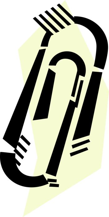 Vector Illustration of Paper Clip or Paperclip Office Stationery Tool used to Hold Together Sheets of Paper Vector Illustration of Paper Clip or Paperclip Office Stationery Tool used to Hold Together Sheets of Paper