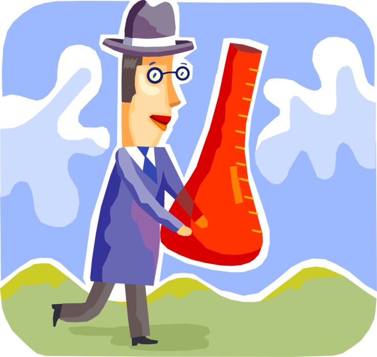Vector Illustration of Scientist Carries Science Glassware Test Tube used in Scientific Experiments