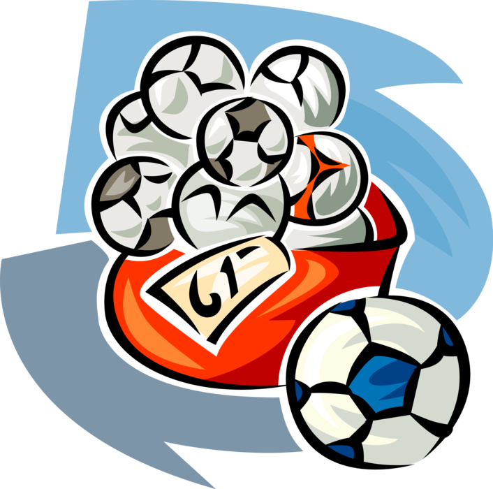 Vector Illustration of Bag of Football Soccer Balls