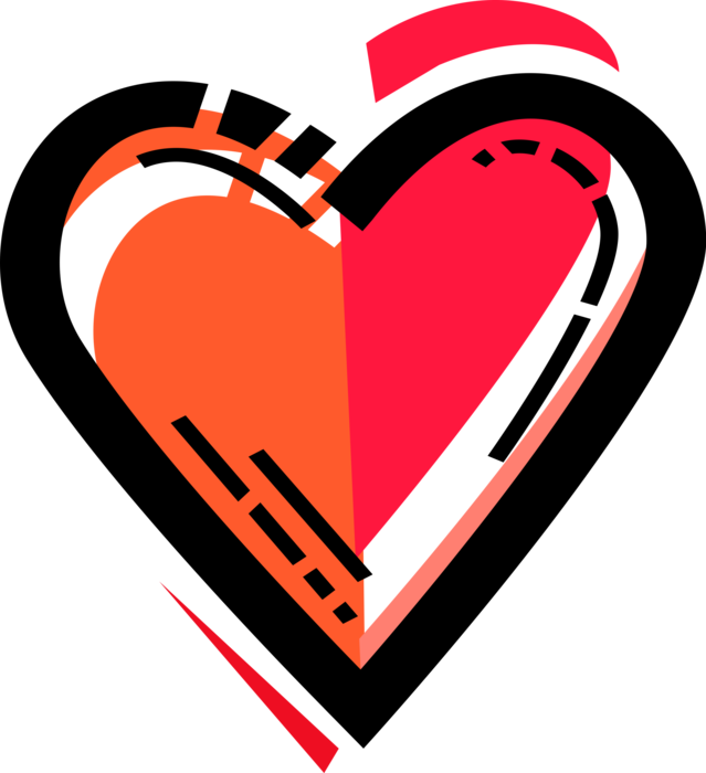 Vector Illustration of Romantic Passion Love Heart