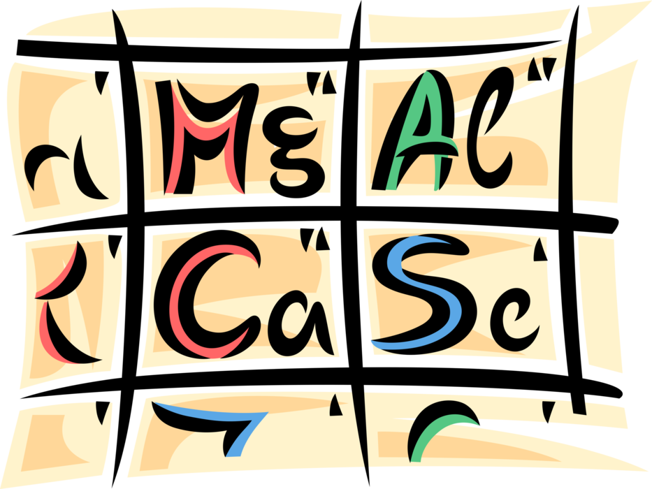 Vector Illustration of Periodic Table of Chemical Elements Ordered by Atomic Number