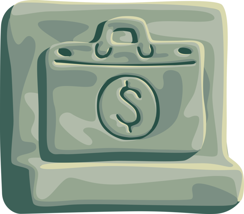 Vector Illustration of Ancient Egyptian Hieroglyph Symbol Briefcase or Attaché Portfolio Case Carries Financial Documents