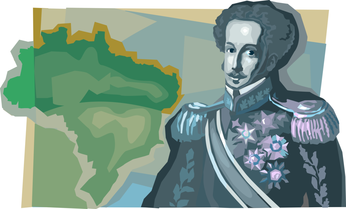 Vector Illustration of Dom Pedro I, "The Liberator", First Ruler of Empire of Brazil