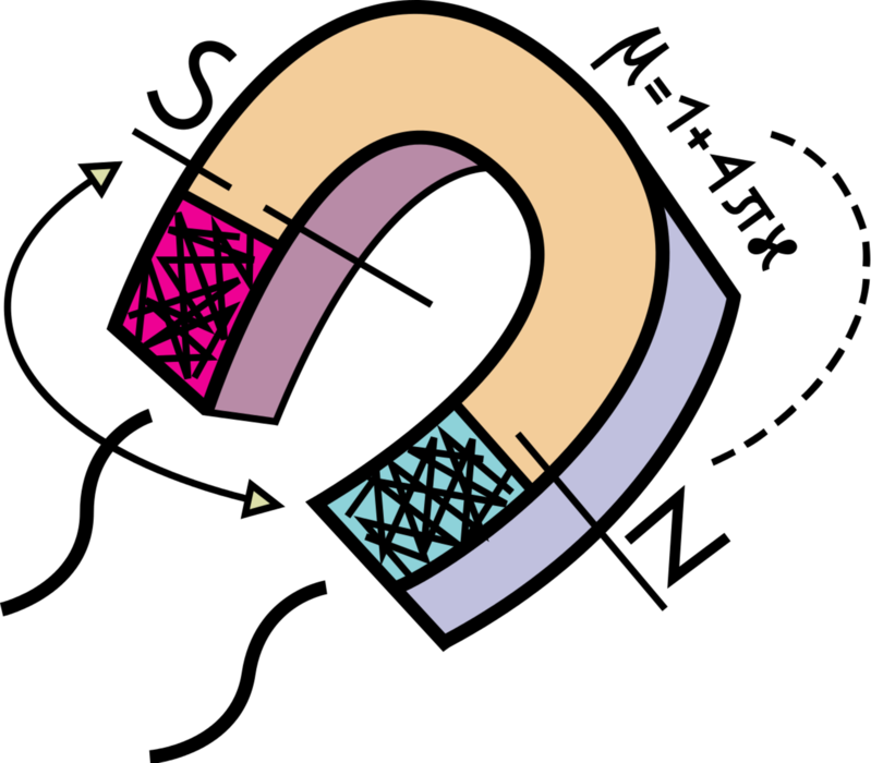 Vector Illustration of Magnetic Compass for Navigation and Finding Direction Points to "Magnetic North"