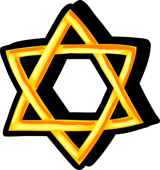 Vector Illustration of Star of David Shield of David Symbol of Jewish Identity and Judaism