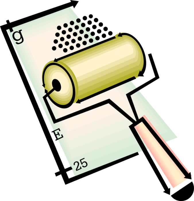 Vector Illustration of Screen Printing Roller