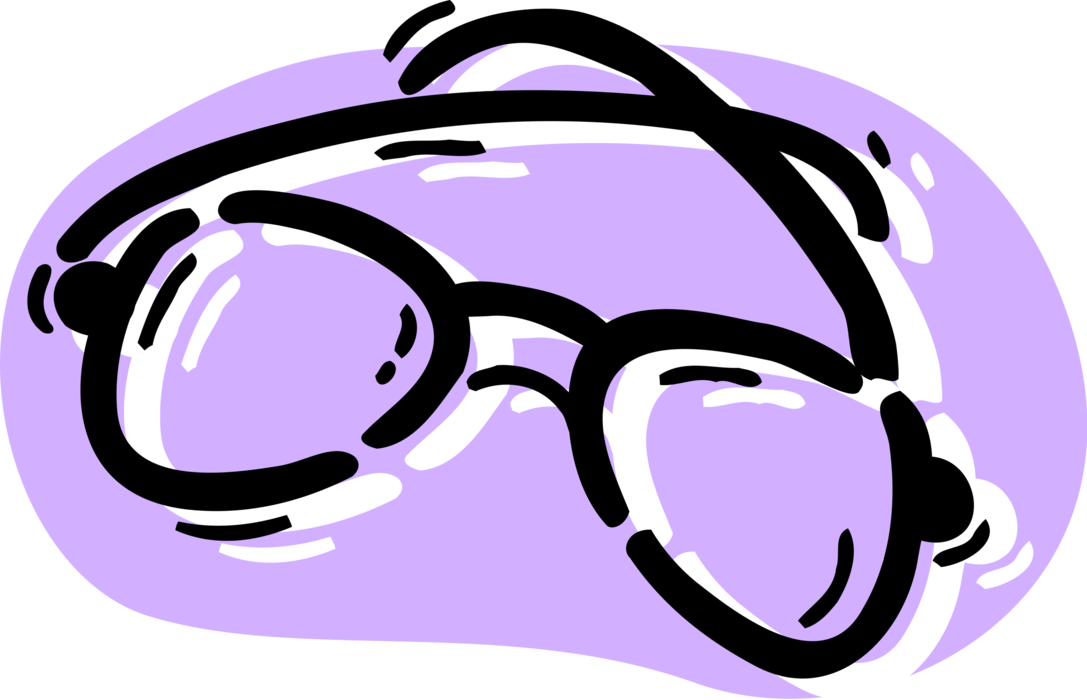 Vector Illustration of Reading Glasses and Eyeglasses to Aid Vision