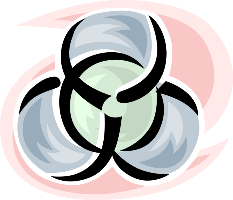 Vector Illustration of Biohazard Hazardous Toxic Waste Symbol