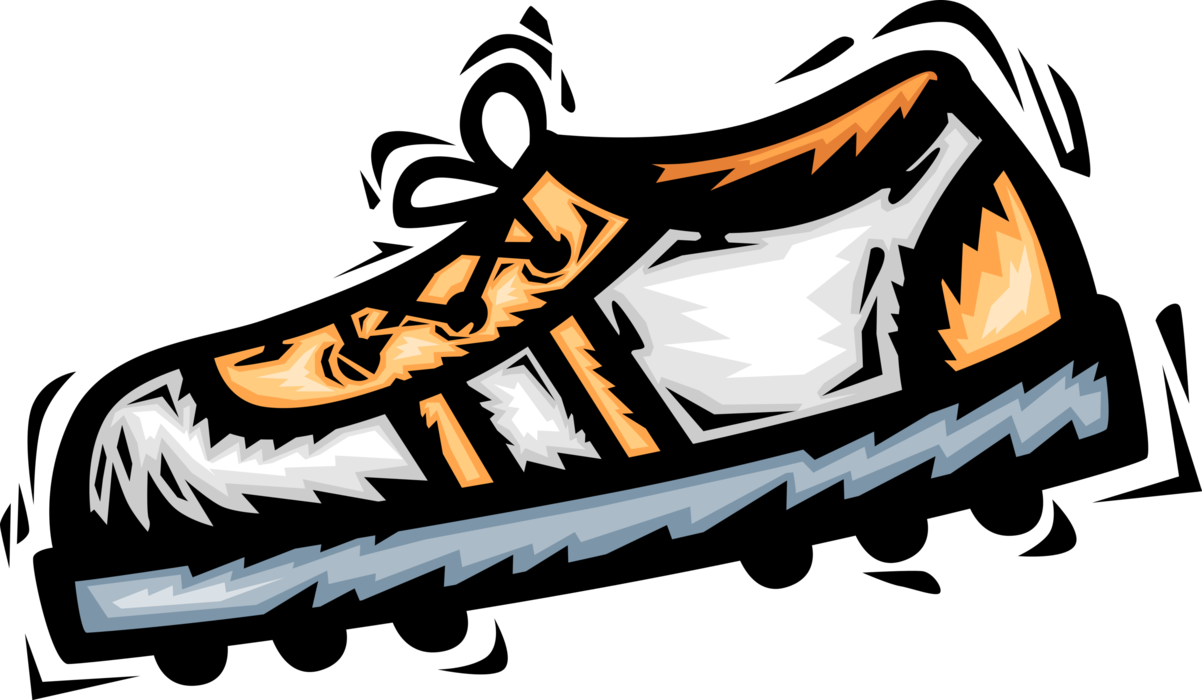 Vector Illustration of Athletic Sports Shoe Footwear Cleat