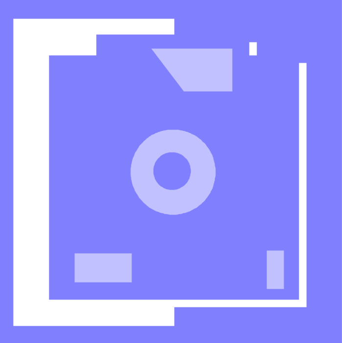Vector Illustration of Floppy Disk Digital Storage Media Diskette