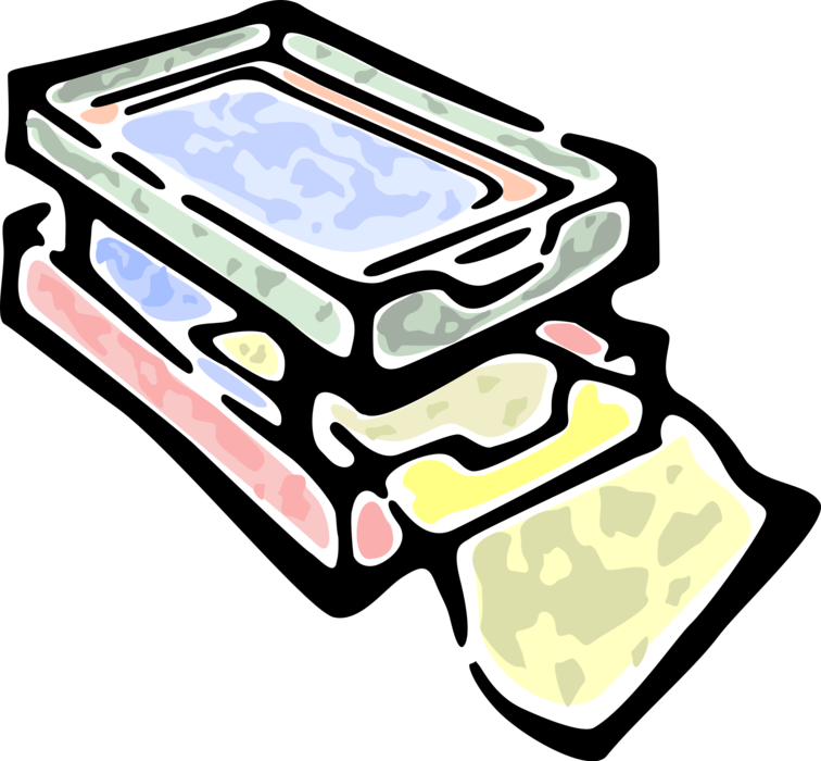 Vector Illustration of In-Basket or In-Box Holds Incoming Documents and Correspondence