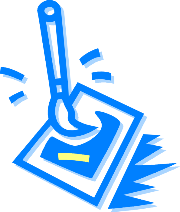 Vector Illustration of Visual Arts Artist's Paintbrush for Painting and Decorating