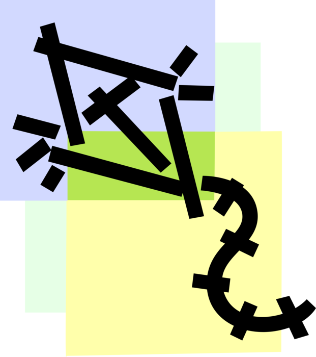 Vector Illustration of Recreational Kite Flying