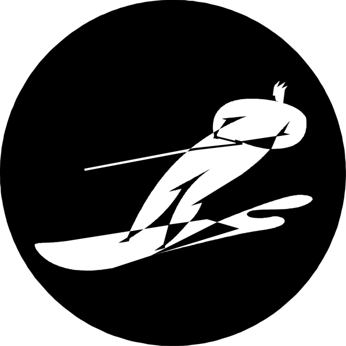 Vector Illustration of Water Skier Skiing Behind Watercraft Boat with Towline Rope