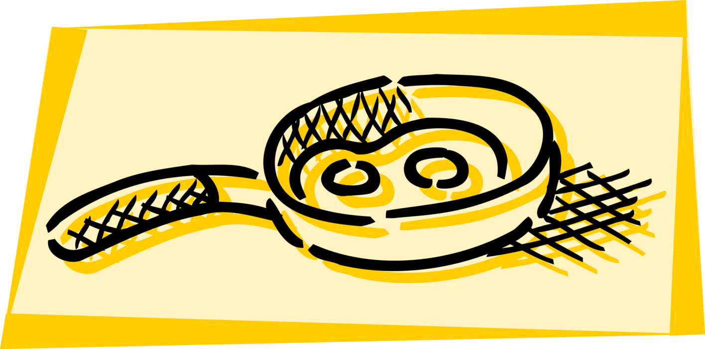 Vector Illustration of Fried Eggs in Frying Pan, Frypan or Skillet Pan for Frying, Searing and Browning Foods